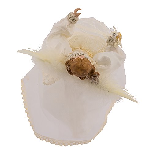 Kurt Adler Indoor 10-Light 14.5-Inch Ivory Angel Treetop #TOP6