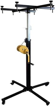 Commercial Drywall Lift Jack for Drywall and Ceiling Construction with Locking Casters 176.4 lbs 80 kg Load Capacity for Home Use, 9.8 ft 3 m