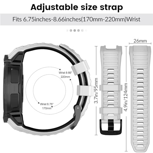 Image of Compatible with Garmin Instinct 2X Band,Adjustable Soft Silicone Replacement Sport Watch Wristband Strap for Garmin Instinct 2X /Solar /Tactical