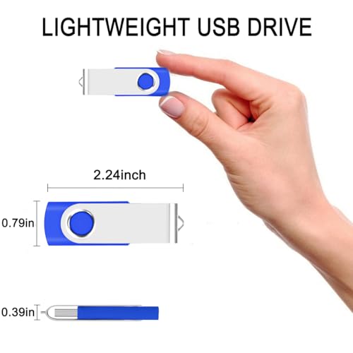 50-Pack of 2GB USB Flash Drive Bulk EASTBULL FAT32 Thumb Drives Pack (Blue) by EASTBULL - Image 7
