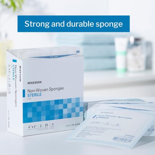 McKesson Non-Woven Sponges, 4-Ply, Sterile, 4 x 4 in, 50 ct - image 2