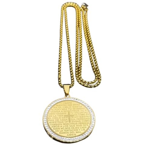 Croix de Dieu bible verset espagnol collier pendentif pour homme chaîne
