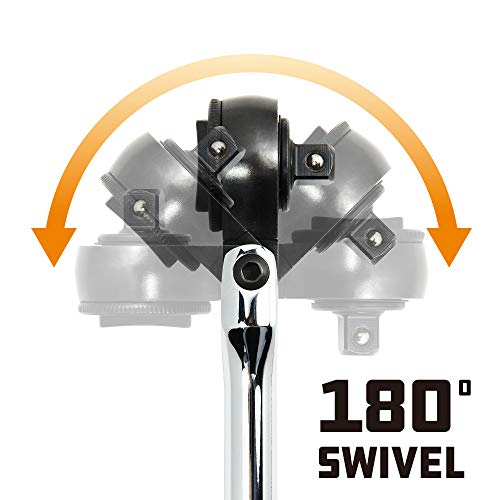 Alltrade 641506 3/8" Flex Ratchet Driver, Silver #TOP3