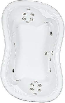 78 in. x 52 in. Acrylic Oval Drop-In Whirlpool Bathtub with Center Drain in White - Includes 12.5 Amp In-Line Heater