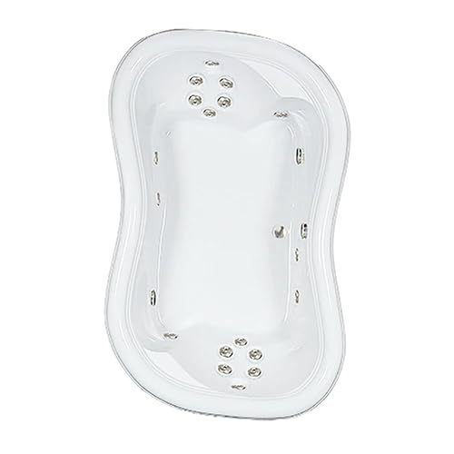 78 in. x 52 in. Acrylic Oval Drop-In Whirlpool Bathtub