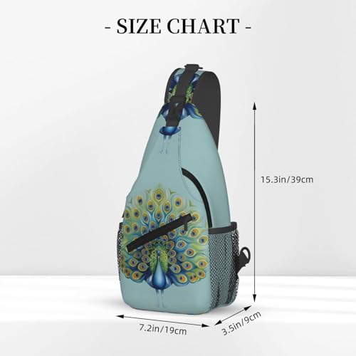 Mochila bandolera tipo sling para pecho blanca miniatura 2