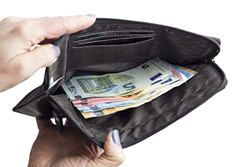 LEAS Banktasche Geldtasche Echt-Leder, braun - Special-Edition