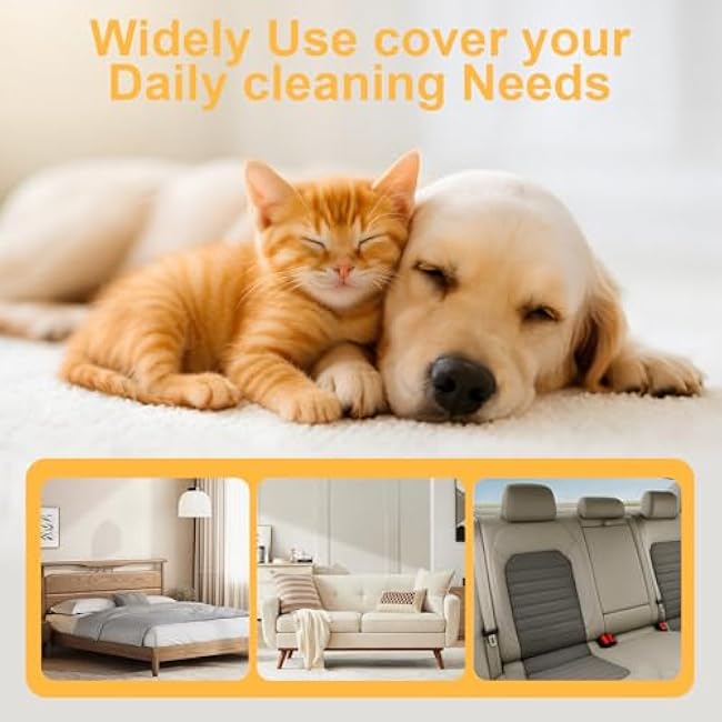 Pet Hair Removal Glove for Cats & Dogs, 2025 Newly Upgraded Electrostatic Pet Hair Removal Gloves, Reusable Pet Hair Remover Tool for Clothing, Couch, Carpet, Car Seat (2PCS)-652QQzRX