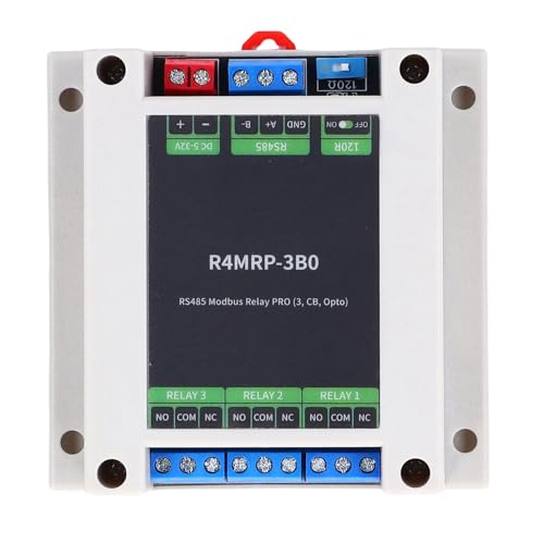 Módulo de relé industrial de 3 canales para bus RS485 y protocolo Modbus RTU 6