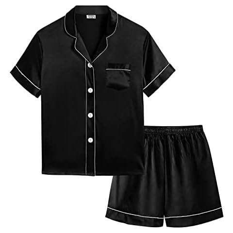 SWOMOG Kids Satin Pyjama Set for Ages 12-13 Cover