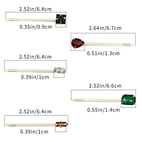 15 Pcs Retro Crystal Hair Pins Hair Slides Clips Vintage Decorative Bobby Pins Hairpins Hair Styling Tools Accessories For Women And Girls (5 Styles) #TOP1