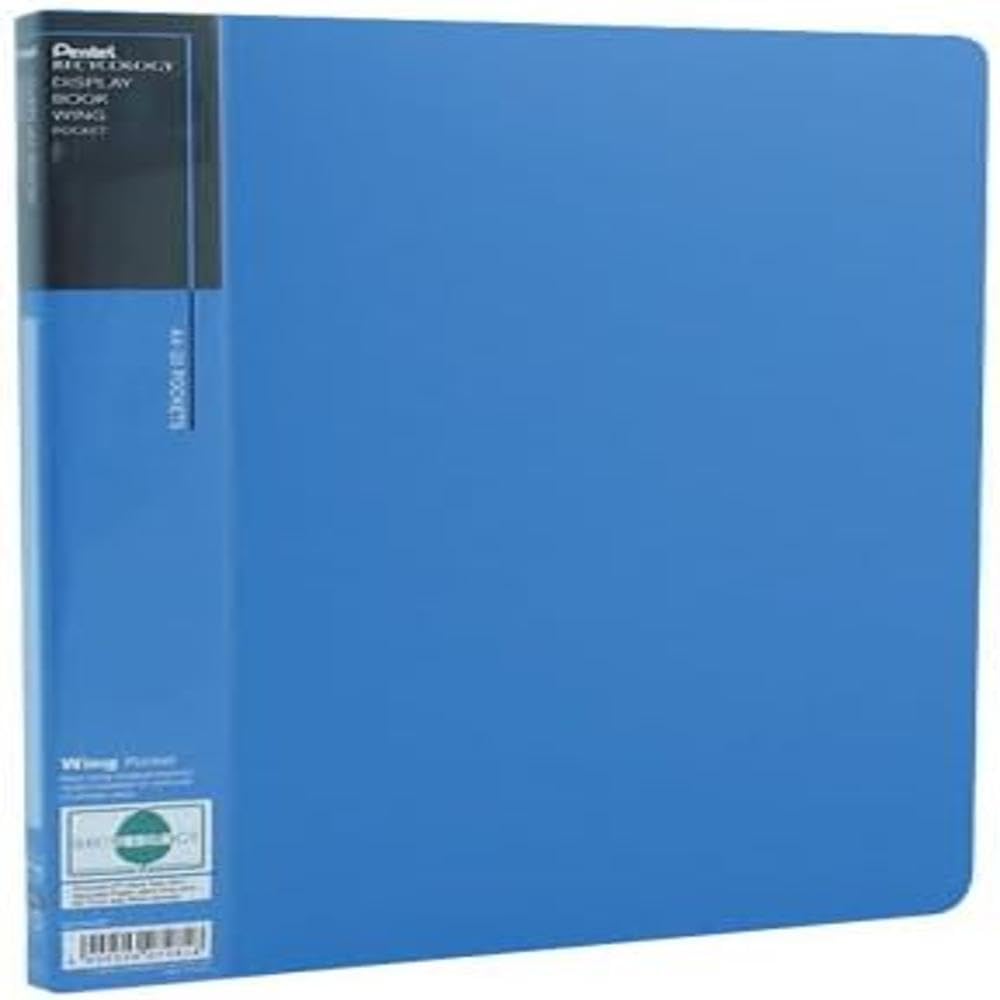 Pentel Recycology A4 Display Book 20 Pocket Blue Pack 10 - DCF442C