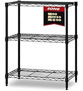 Amazon｜SONG 3段スチールラック 幅90×奥行35cm 高さ90/120/150cm