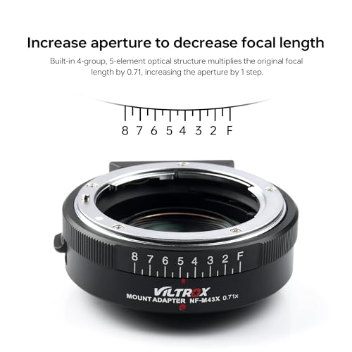 VILTROX NF-M43X Speed Booste 0.71x Lens adapter for Nikon F lens to Micro Four Thirds M43 Camera Manual infinity focus - Image 5