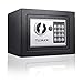 Tresor, Elektronischer Tresor mit Zahlenschloss, Tresor Klein, Möbelsafe, Stahltresor mit Doppelbolzen Verriegelung, Boden Wandtresor Für Schmuck Bargeld Sicherheit (Schwarz)