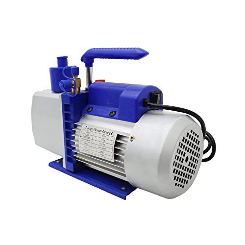 Bomba de vacío de paleta rotativa 7CFM 110V bomba de vacío de doble etapa con filtración de cinco capas y ventana de aceite grande