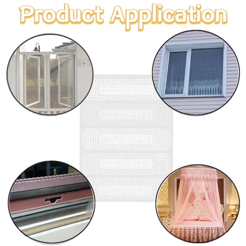 50 Stück Fenster-Weep-Löcher Abdeckung Bildschirm Reparatur Flicken Fliegengitter Netz (Kunststoff Weiß)