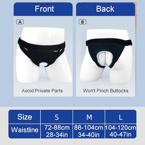 Faja para Hernia Inguinal Ajustable Mediana Negra miniatura 2