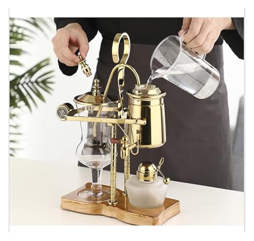 Siphon Kaffeemaschine, Syphon Kaffeemaschine, Siphon-Brauer, Elegantes Design im Retro-Stil, 4–5 Tassen, Glas-Siphonkanne for Kaffee oder Tee