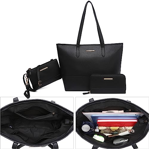 Bolso Tote grande para mujer con 3 piezas miniatura 4
