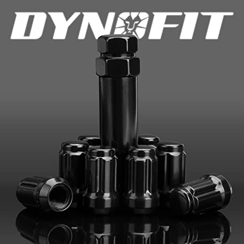 Dynofit M12X1.5 Wheel Lug Nuts Black, (20+1)12Mmx1.5 Spline Lugnuts Aftermarket Tuner Yj Mk Rt Accord Civic Crv Odyssey Element Hr-V Legend Xr-V Courier Escape Escort Fiesta Focus Fusion Sierra #TOP6