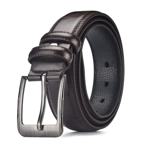PU Metal Pin Buckle Retro Waistband Men Accessories(Coffee)