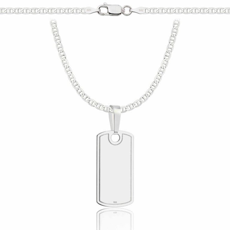 ZELYA ketten für herren silber 925, personalisierte geschenke männer - Erkennungsmarke mit gravur, militär smuck, dog tag militär