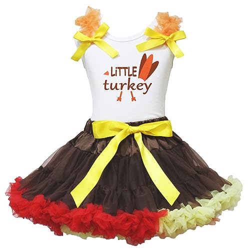 Falda petti de 1-8 años Little Turkey Tails falda de tul para niñas