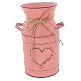 Décoration de cuisine de ferme : 💐⚱️ pichet en métal de campagne – fabriqué à partir d'un matériau en fer solide, ce vase à fleurs est durable et pratique pour une utilisation durable.