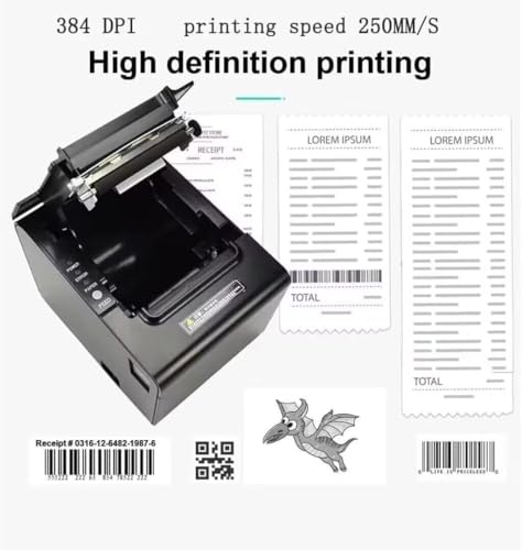 Image of pos kithcen printer,80mm Restaurant Auto cutter thermal receipt bill ticket printer for small business,Compatible with android /WINDOWS,NOT for ios /ipad /MAC /POS Systerm (Bluetooth+LAN /Ethernet+USB)