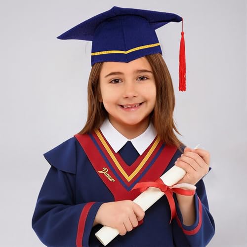 Image of Kindergarten 2025 Graduation Cap and Gown Tassel Sets with Charm 2PCS Graduations Stoles for Kids Grad Party Clothes