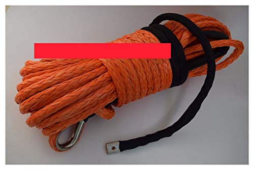 Cuerda de remolque sintética naranja de 12mm x 30m para recuperación de coches