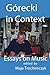 Produktbild Górecki in Context: Essays on Music