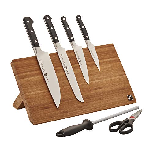 ZWILLING Pro 7-pc Knife Set With Bamboo Magnetic Easel