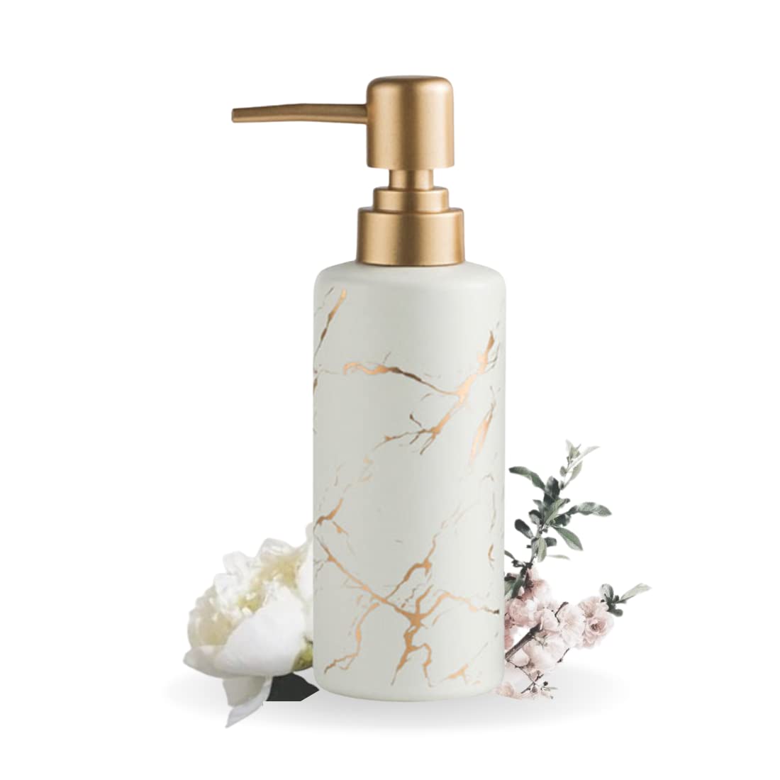 Nestasia Long-Lasting Shampoo Dispenser For Bathroom | Liquid Handwash Dispenser Pump For Kitchen | Soap Dispenser | Bathroom Accessories | 250 Ml (White)(Ceramic)-image-19