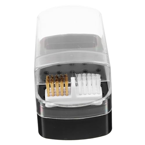 NULYLU 箱 ネイルアート収納ボックス ネイルドリルビットコンテナ 30穴ネイルドリルビットホルダー 保管用ネイルドリルビットスタンド ネイルドリルホルダー プラスチック Black