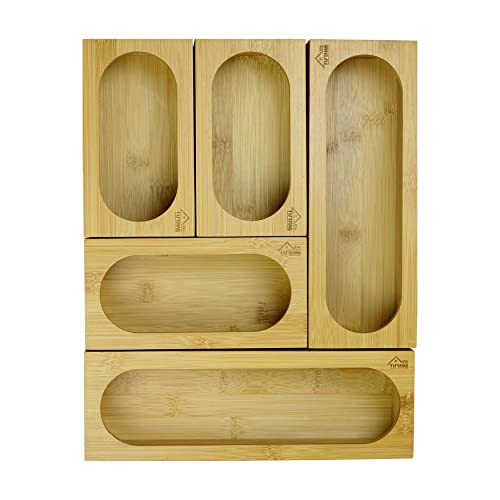 Ziplock Bag Storage Organizer and Dispenser for Kitchen Drawer suitable