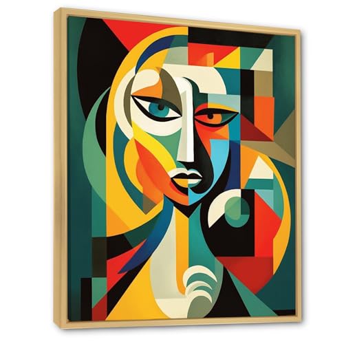 DesignQ Masterpiece Oversized Brown Framed Wall art decor, Masterpiece Wall