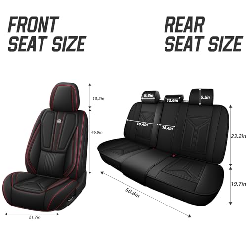 Image of Custom Car Seat Covers for Chevy Blazer 2019-2026,Easy Install,Black | nappa leather seat protector,full coverage seat covers,all weather seat cover,waterproof,anti-slip,easy clean,5 seat Standard