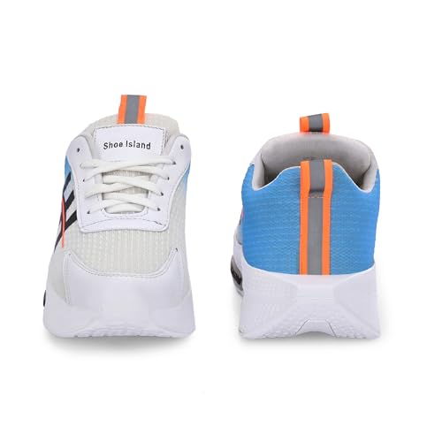 Image of White Lightweight Boys Men Casual Sneakers Sports Running Shoes for Men (OG3075-AZ)