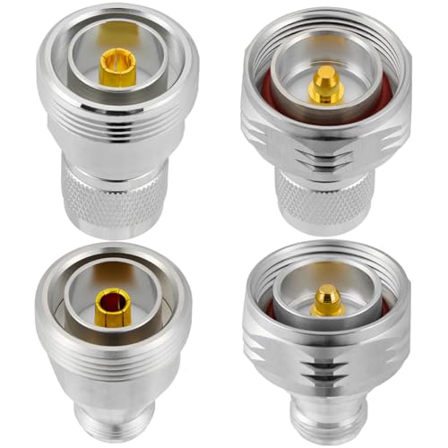 Adaptateur N vers L29 7/16 DIN Vecys coaxial RF 50 Ohm pour antenne kit de 4 pièces