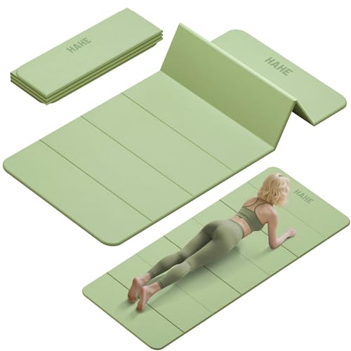 Foldable Yoga Mat, 74"Lx32"Wx1/3"Thick, Folding Exercise Mat, Non-slip Wide Pilates