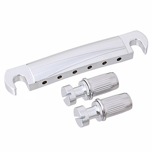 Lyws Abr-1 Style Tune-O-Matic Tailpiece With Stop Bar For Gibson Les Paul Gear Guitar Replacement (Chrome) #TOP1