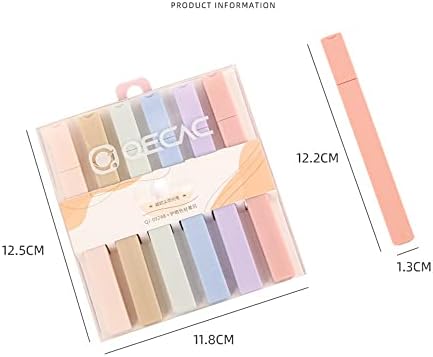 KNAEE Highlighters 6PCS/Sets Assorted Colours Mild Colour Highlighter Markers Pen with Chisel Tip, Pastel Highlighter Drawing Pens for Kids Adults Journaling DIY Scrapbooking Drawing Markers Doodling