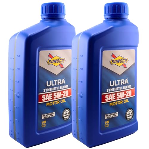 SUNOCO 721056 (7473) Ultra Synthetic Blend 5W-20 Motor Oil – API SQ/ILSAC GF-7A – 1 Quart (Pack of 2)