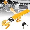 Steering Wheel Lock Twin Bar, Steering Wheel Locks, Car Universal Steering Lock Heavy Duty High Visibility Universal Fit for Cars, SUVs, Motorhomes, Caravans, 2 Keys #1