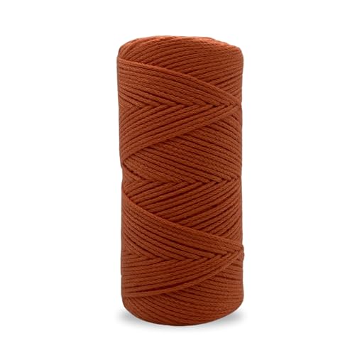 Image of BOBBINY | 1MM 100 Meter Polyester Macrame Thread Cord /Dori for Art Craft & DIY Projects (Orange, 1mm 100 Meter)
