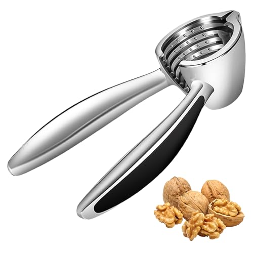 Heavy Duty Nutcracker Ergonomic Nut Crackers with Automatic Rebound Spring Non-Slip Handle Multi-Purpose Kitchen Nut Tool for All Nuts Walnuts Macadamia Pecans Pistachios