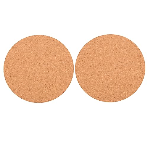 BCOATH Cork Plant Coaster Mat Set 8 Inches Reusable Flowerpot Mat Gardening Cork Coaster Non-Slip