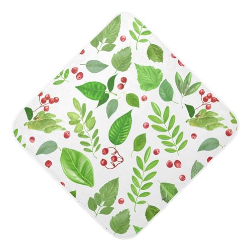 Kigai Baby Hooded Towel Absorbent Baby Bath Shower Towel with Hood for Newborn Boys Girls Babies Infant Toddler (Cacti 35 x 35 in)